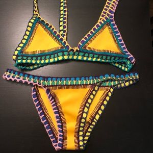 Yellow Kiini Ro Triangle Bikini
